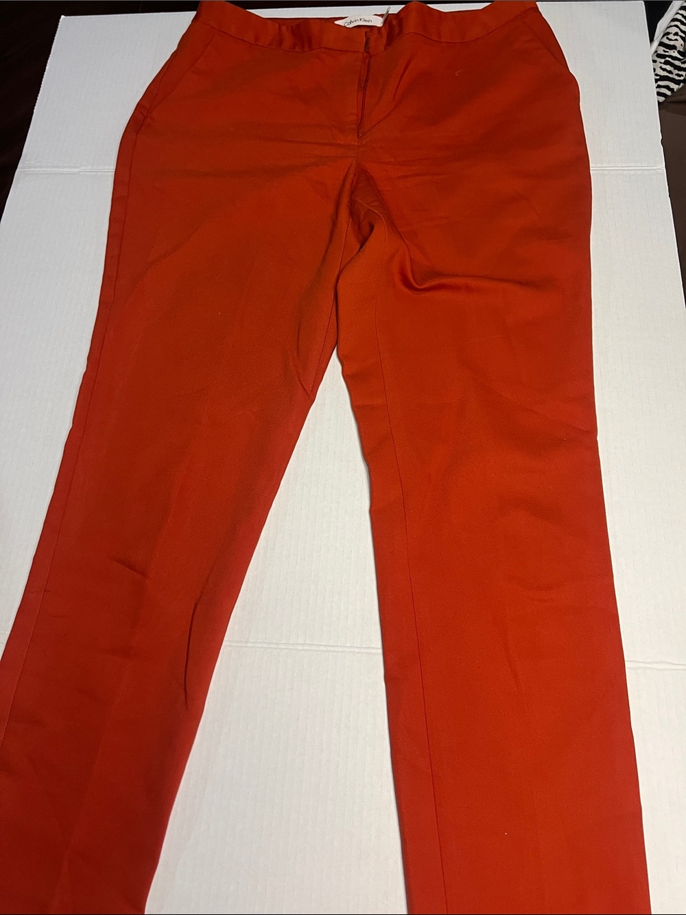 Women’s Calvin Klein Orange-Red Dress Pants